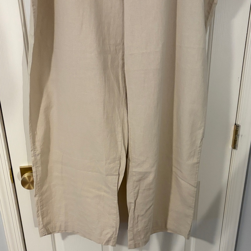 Maurices Tan Wide Leg Linen Pants - Picture 3 of 11